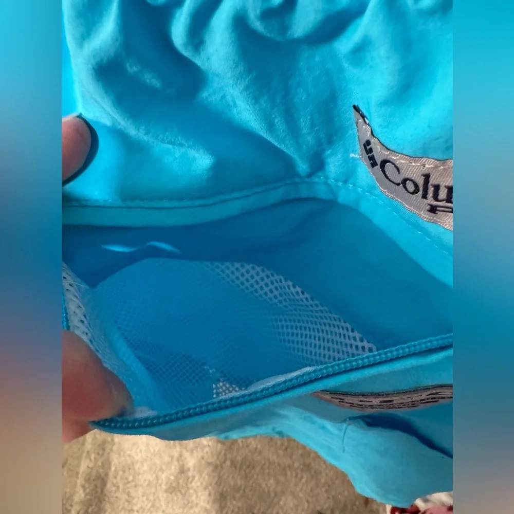 New Columbia PFG Omni shade Backcast Water Shorts Medium M Aqua Blue Men’s Swim